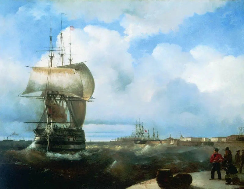 Suuri ratsastus Cronstadtissa - Ivan Aïvazovski
