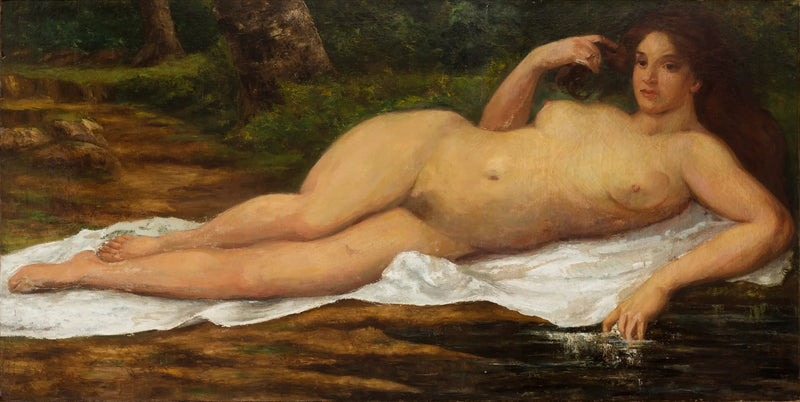Suuri kylpijä - Gustave Courbet