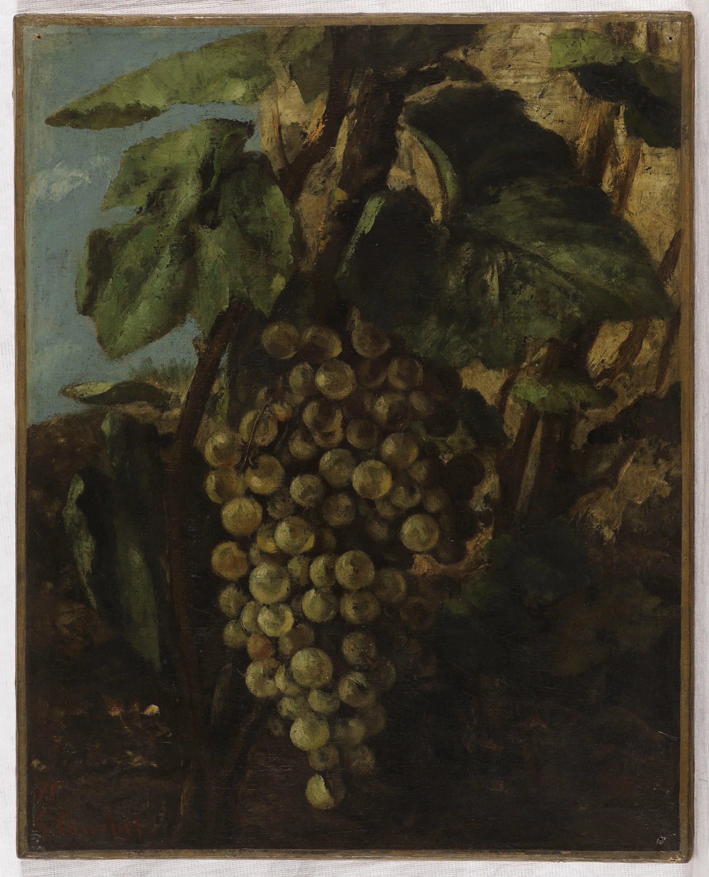 Grappe de raisins - Gustave Courbet image 1 reproduction de peinture à l’huile