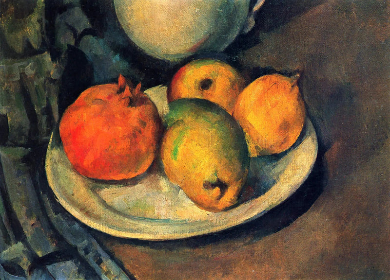 Granaattiomena ja päärynät lautasella - Paul Cézanne