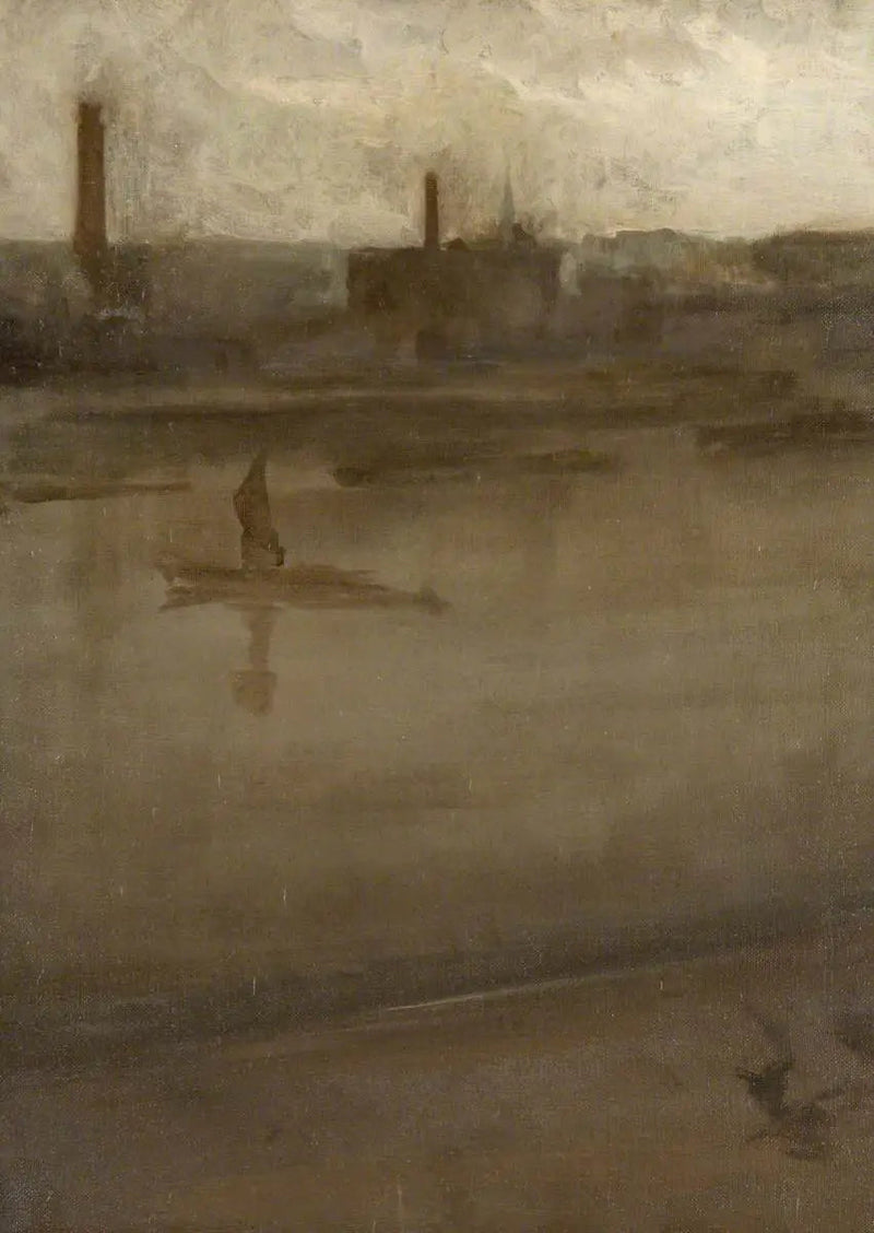 Harmaa ja hopea: Thames - James Abbott McNeill Whistler