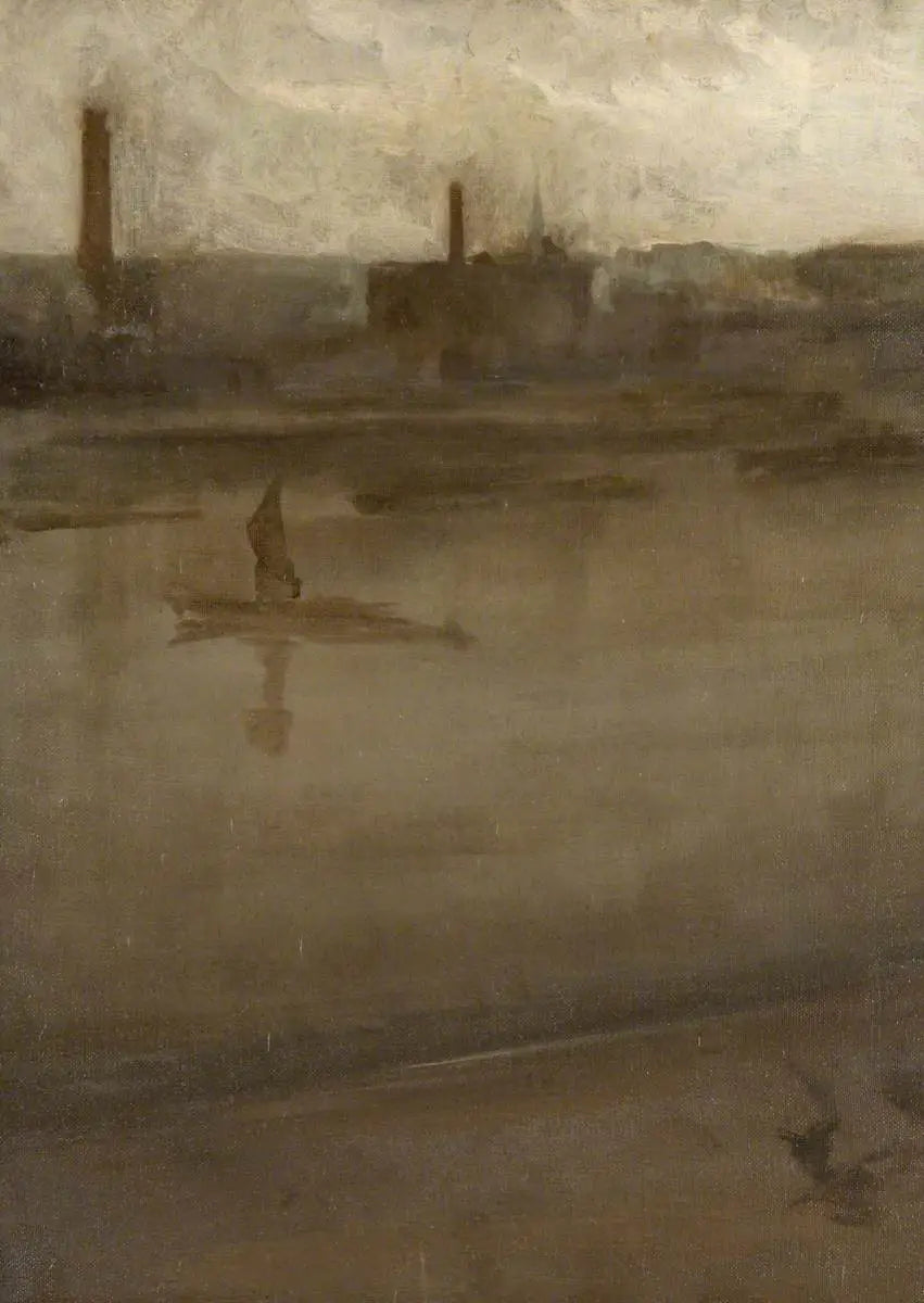 Harmaa ja hopea: Thames - James Abbott McNeill Whistler