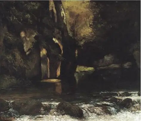 Pimeän kaivon luola - Gustave Courbet