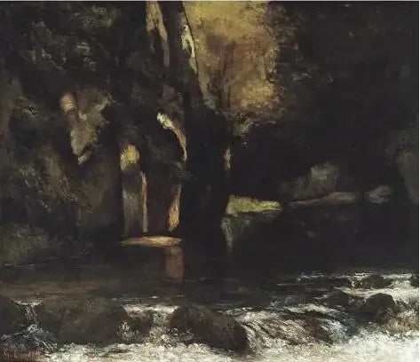 Pimeän kaivon luola - Gustave Courbet
