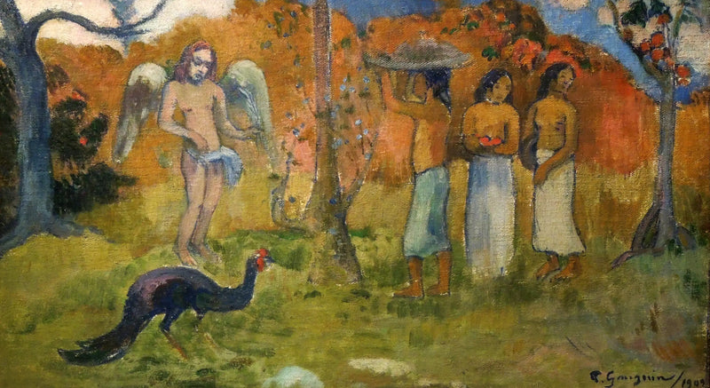 Ryhmä enkelin kanssa - Paul Gauguin