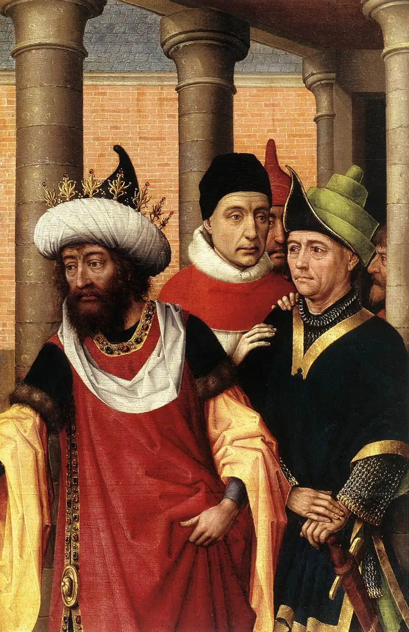 Miesten ryhmä (fragmentti) - Rogier van der Weyden