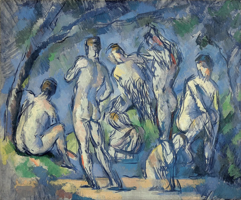 Seitsemän uimarin ryhmä - Paul Cézanne