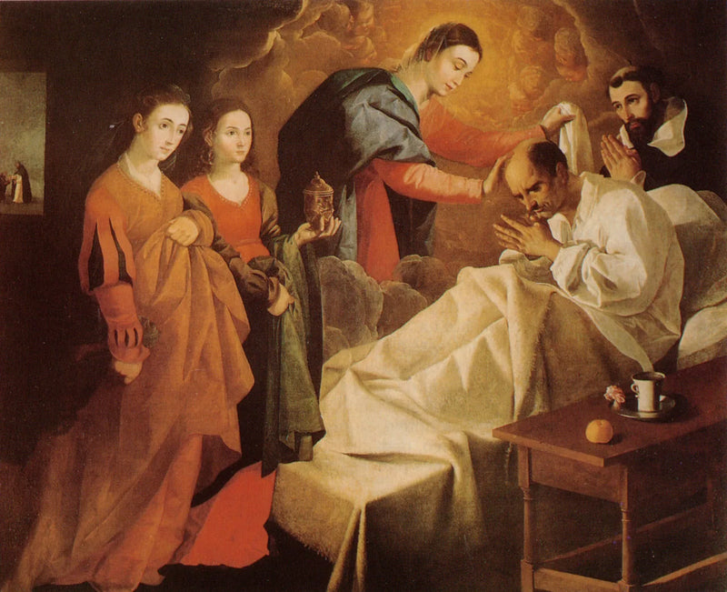 Ihmeellinen parantuminen pyhitetty Réginald d'Orléans - Francisco de Zurbarán