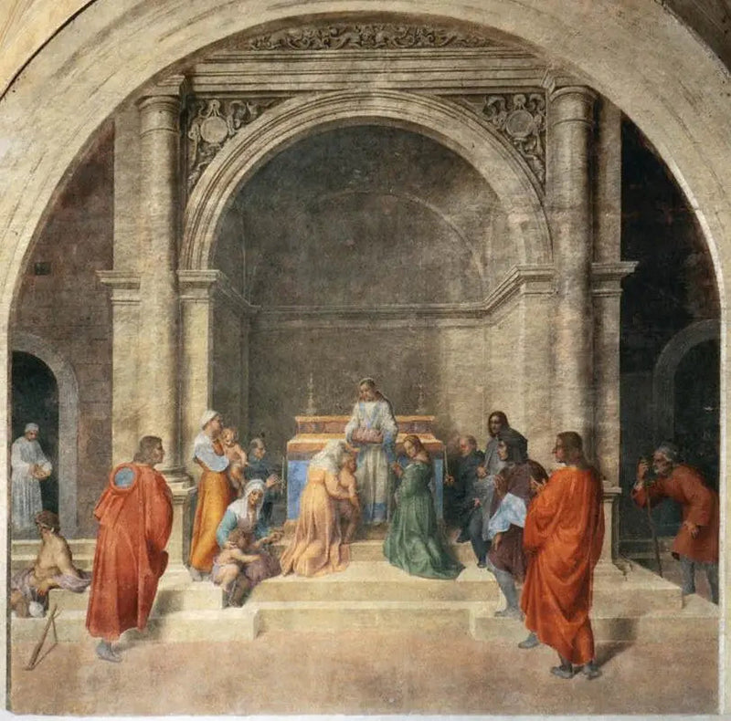 Ihmeellinen parantuminen Filippo Benizzin reliikeillä - Andrea del Sarto