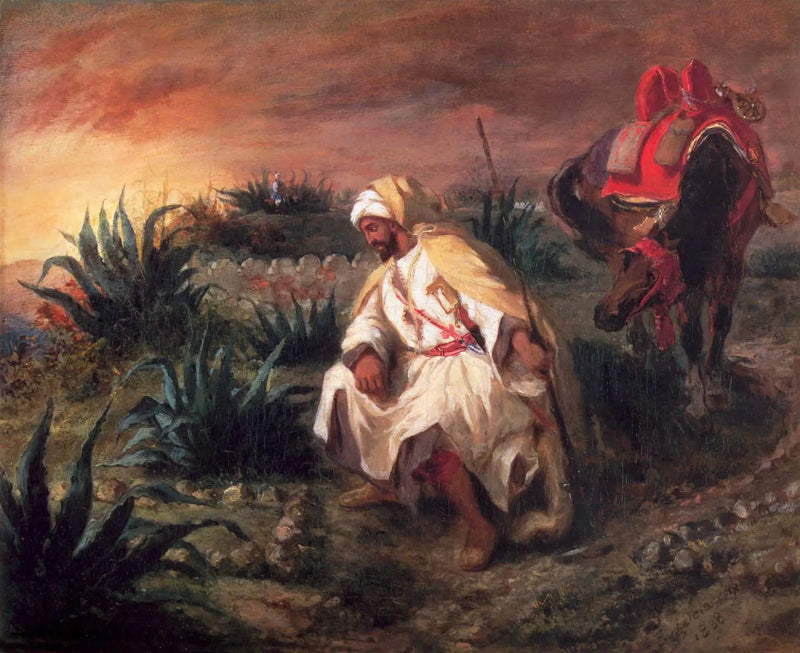 Soturi haudan vieressä - Eugène Delacroix