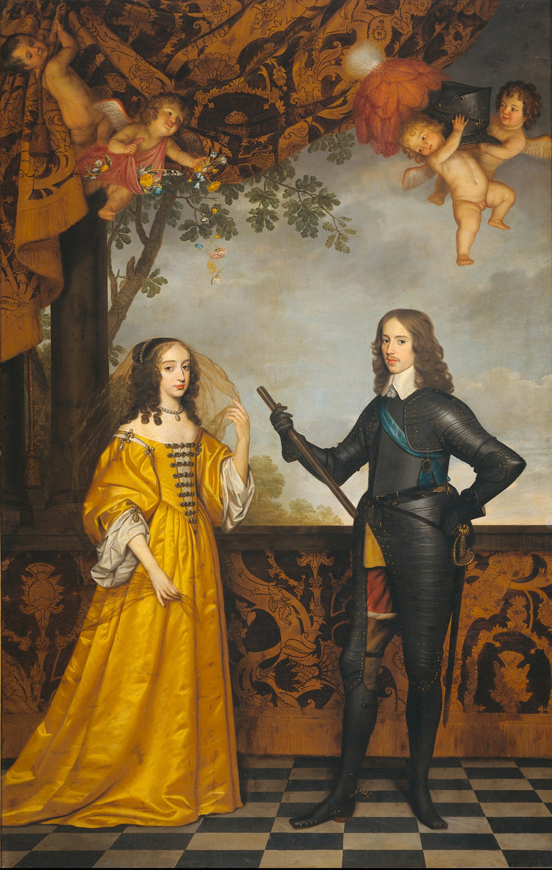 Guillaume II (1626-1650), Orangen prinssi, ja hänen vaimonsa Marie Stuart (1631-1660) - Gerrit van Honthorst