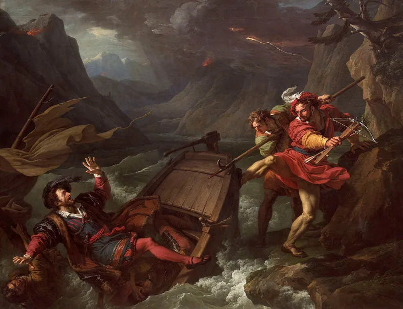Guillaume Tell renversant la barque sur laquelle le gouverneur Gessler traversait le lac de Lucerne - François-André Vincent