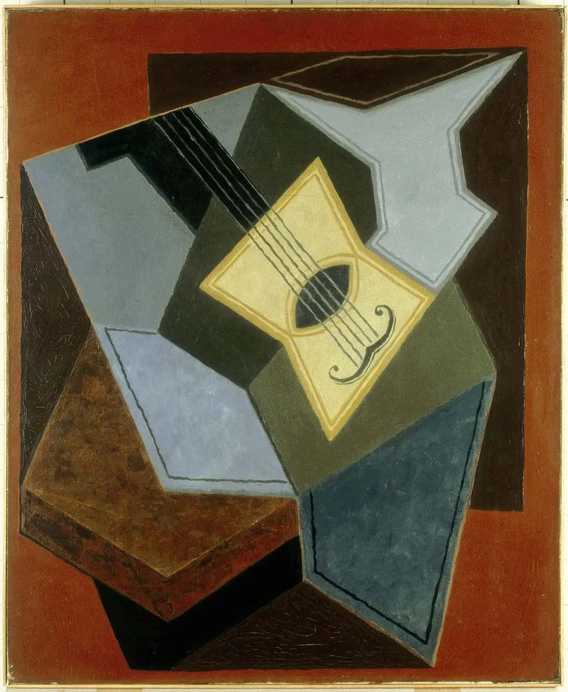 Kitara ja hedelmien leikkaus - Juan Gris