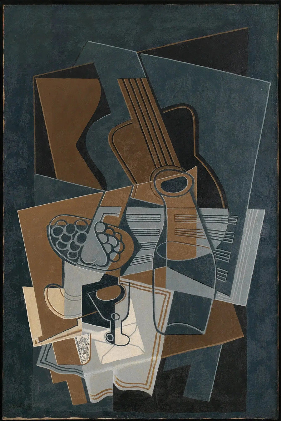 Kitara ja pullo - Juan Gris