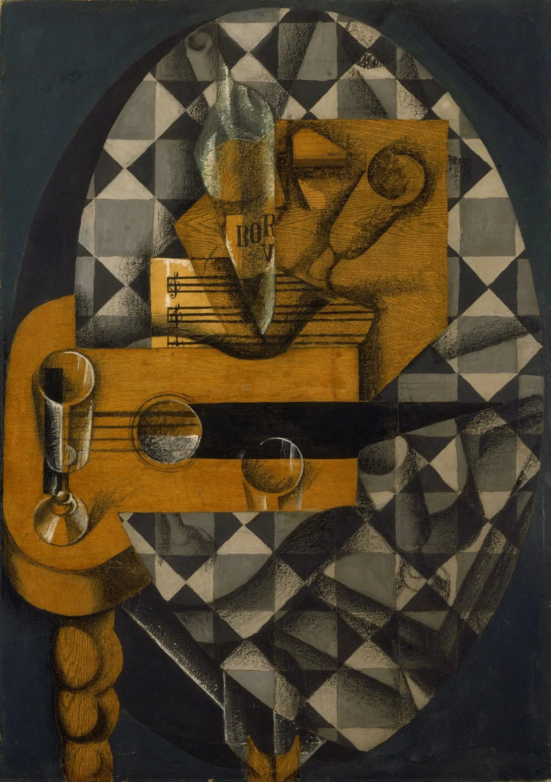 Kitara ja silmälasit - Juan Gris