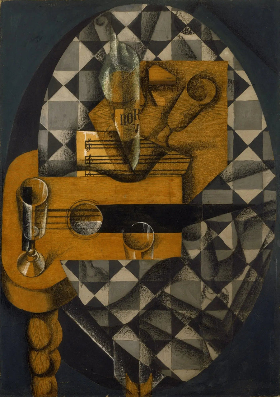 Kitara ja silmälasit - Juan Gris