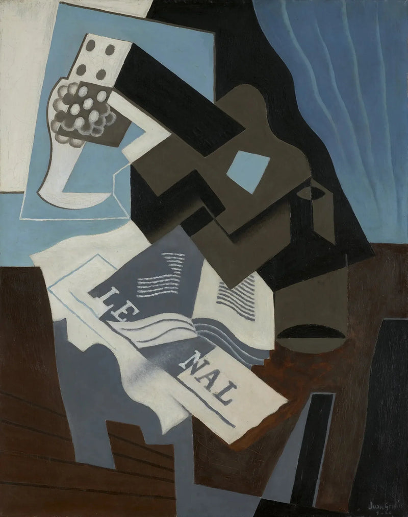 Kitara, kirja ja lehti - Juan Gris