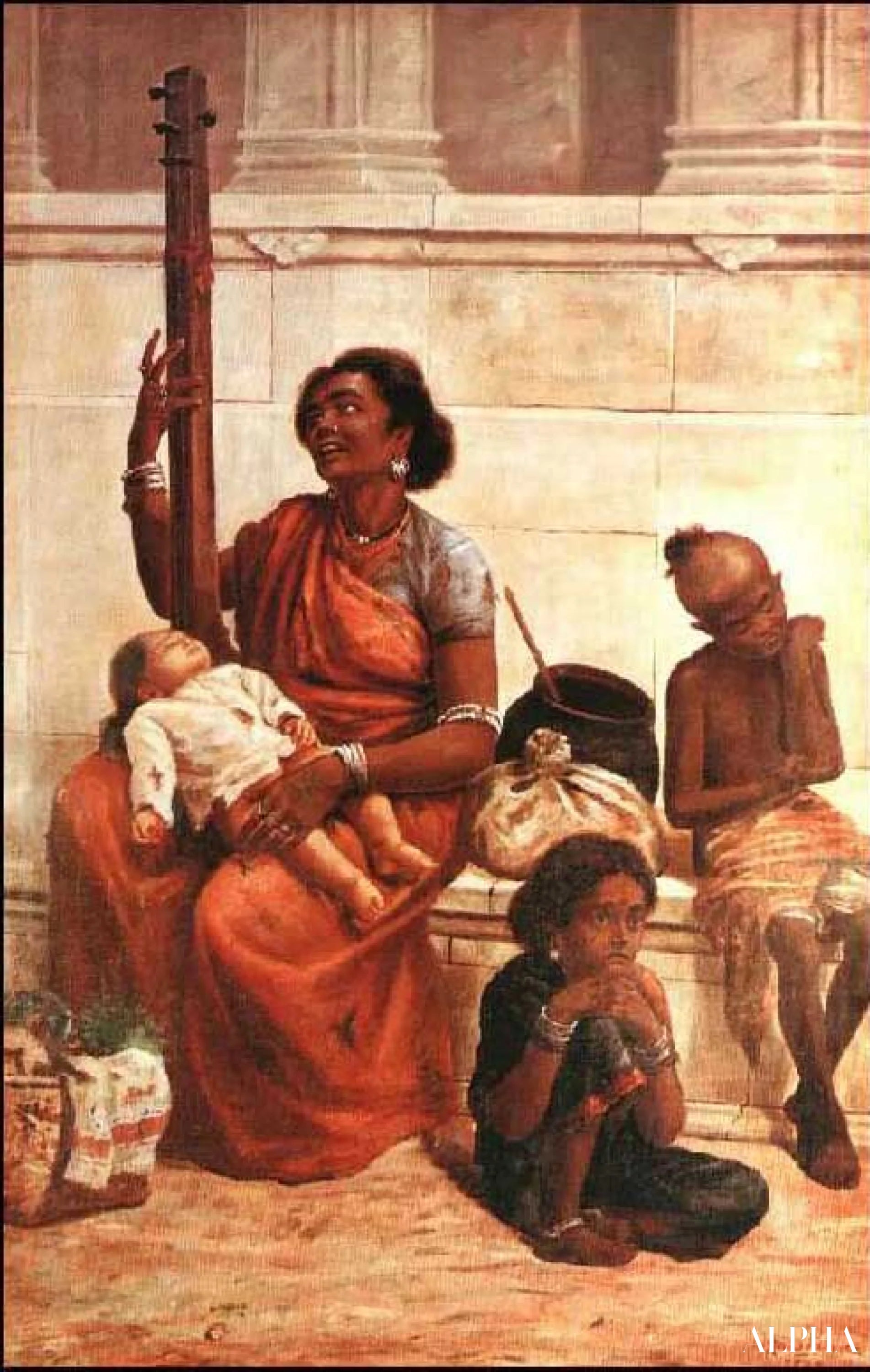 Romani - Raja Ravi Varma - Korkealaatuiset taulujen ja maalauksien reproduktiot
