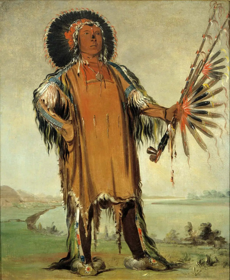 Ha-na-tá-nu-maúk, susien johtaja, heimojohtaja - George Catlin