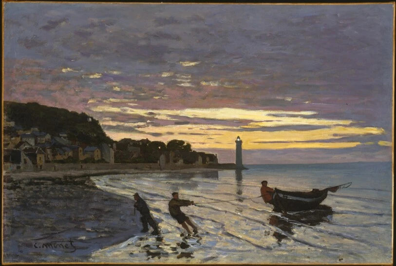 Veneen haussa Honfleur W37 - Claude Monet