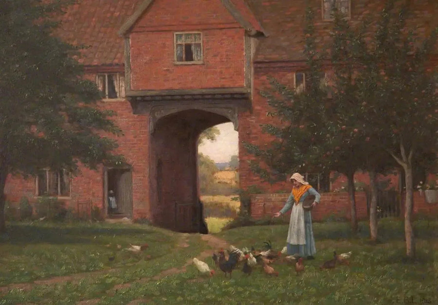 Hales Old Hall, Hales Green, near Norwich, Norfolk - Edmund Blair Leighton
