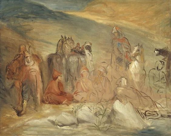 Spahis-este lähteen lähellä - Théodore Chassériau
