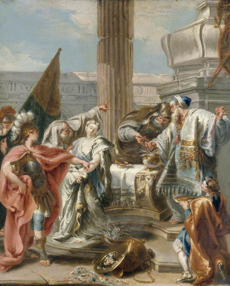 Haman, Esther ja Assuérus - Giovanni Battista Pittoni