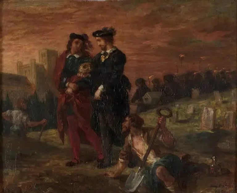 Hamlet ja Horatio hautausmaalla - Eugène Delacroix