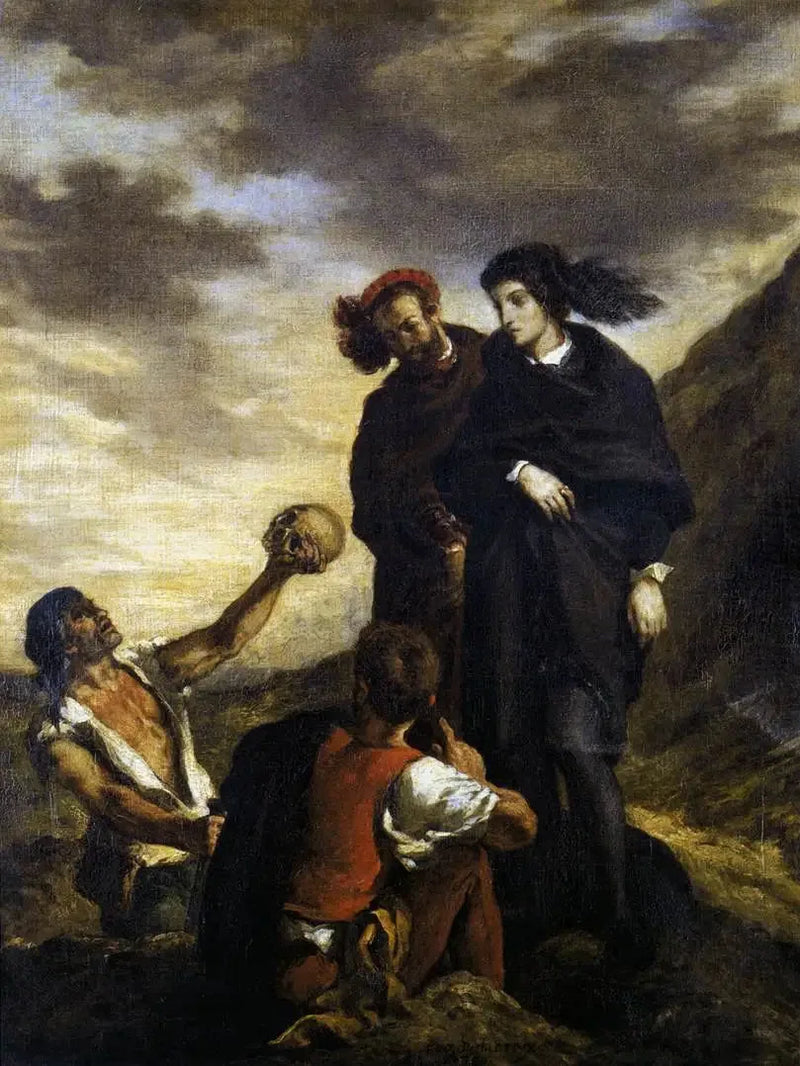 Hamlet ja Horatio hautausmaalla - Eugène Delacroix