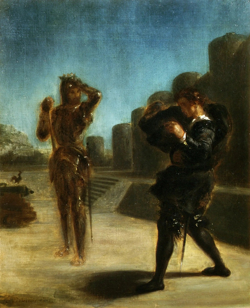 Hamlet ja Aave. - Eugène Delacroix