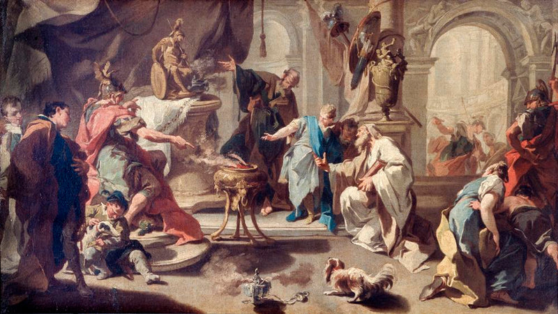 Hannibal aikoo kostaa roomalaisille - Giovanni Battista Pittoni
