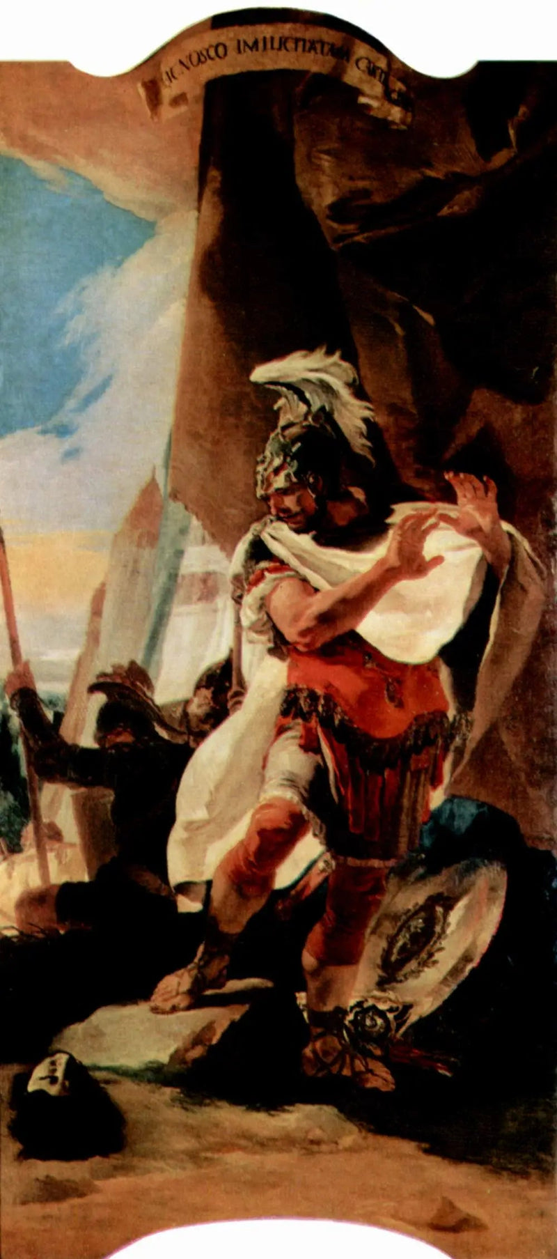 Hannibal tunnistaa veljensä Hasdrubalin pään - Giovanni Battista Tiepolo