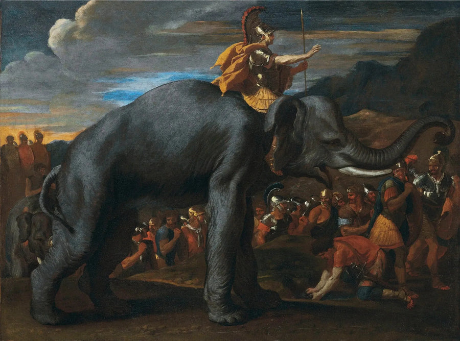 Hannibal ylittämässä Alpit norsun selässä - Nicolas Poussin