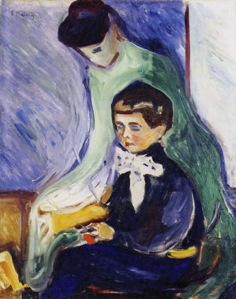 Hans Herbert Esche ja hänen lastenhoitajansa - Edvard Munch