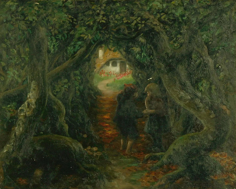 Hansel ja Gretel noidalla. - H. A. Brendekilde