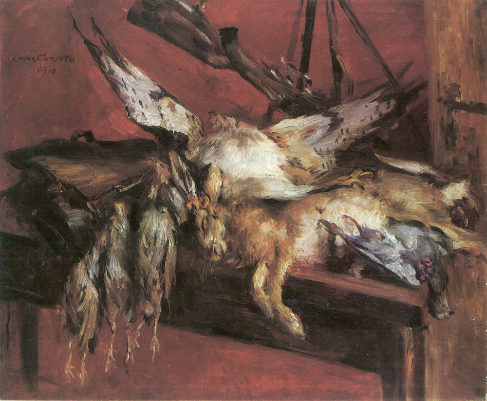 Hare and Partridges - Lovis Corinth image 1 tableau peint à l’huile sur toile