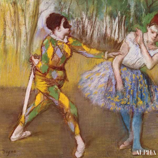 Harlequin et Columbine - Edgar Degas - Reproductions de tableaux et peintures haut de gamme