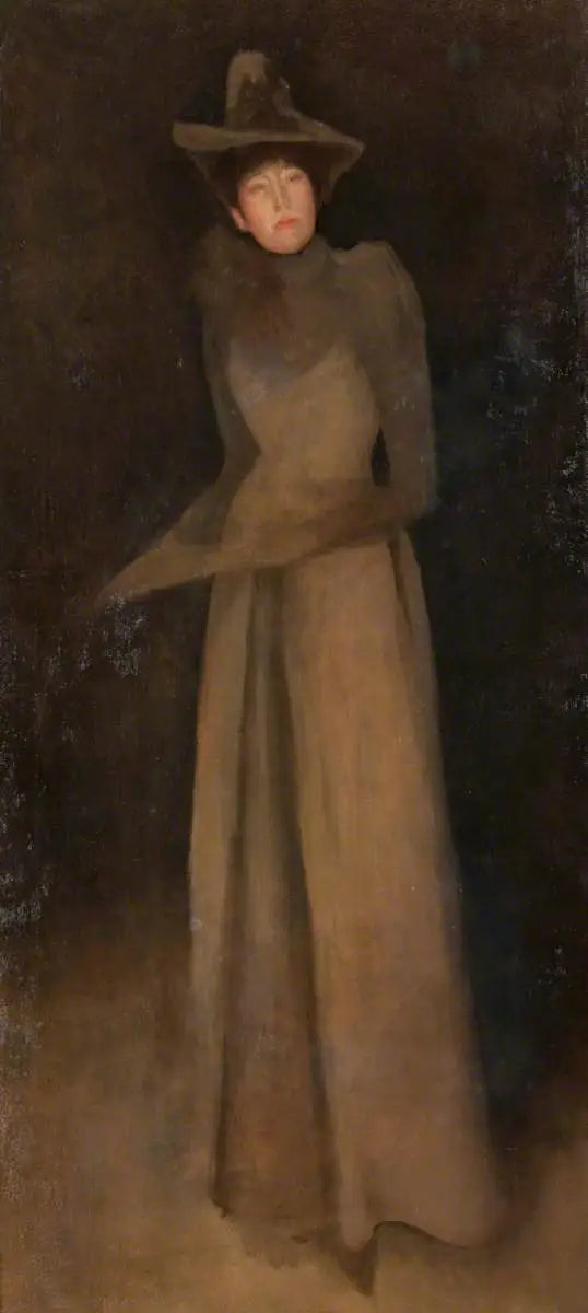 Harmonia ruskeassa: Huopahattu noin 1890 - James Abbott McNeill Whistler