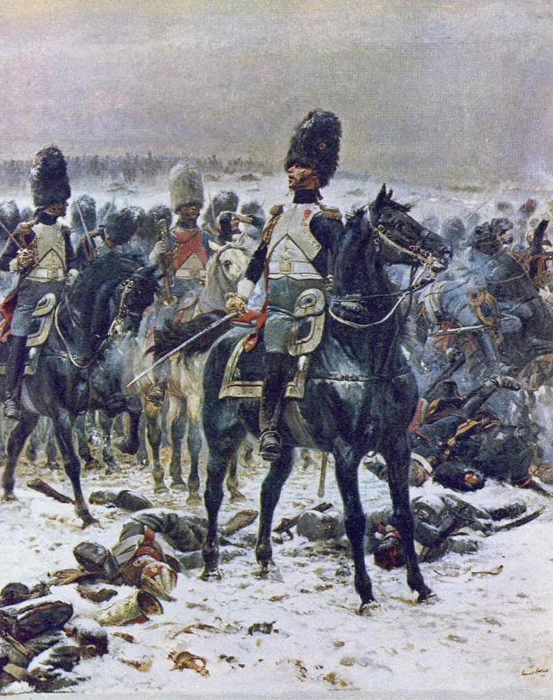 Päästäpä päitä! kolonel Lepic Eylau:ssa 8. helmikuuta 1807 - Édouard Detaille
