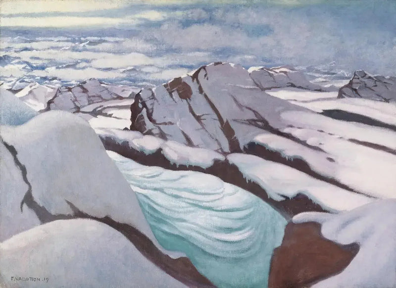 Hautes Alpes, jäätiköt ja lumiset huiput - Félix Vallotton