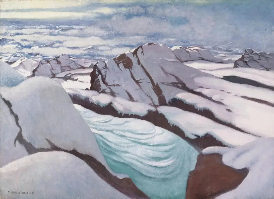 Hautes Alpes, jäätiköt ja lumiset huiput - Félix Vallotton