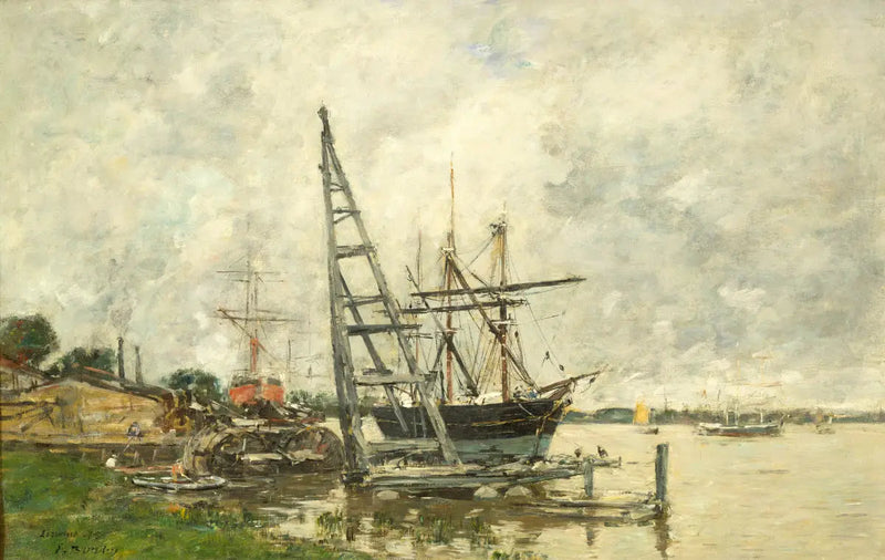 Lormontin satama - Eugène Boudin