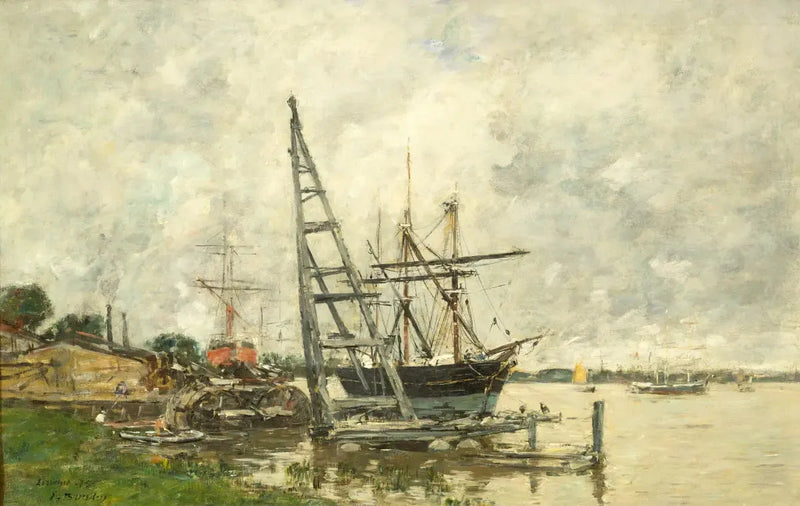 Lormontin satama - Eugène Boudin