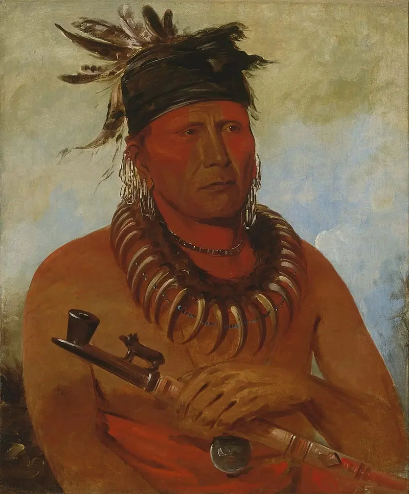 Háw-che-ke-súg-ga, Se, joka tappaa Osagetit, heimopäällikkö - George Catlin