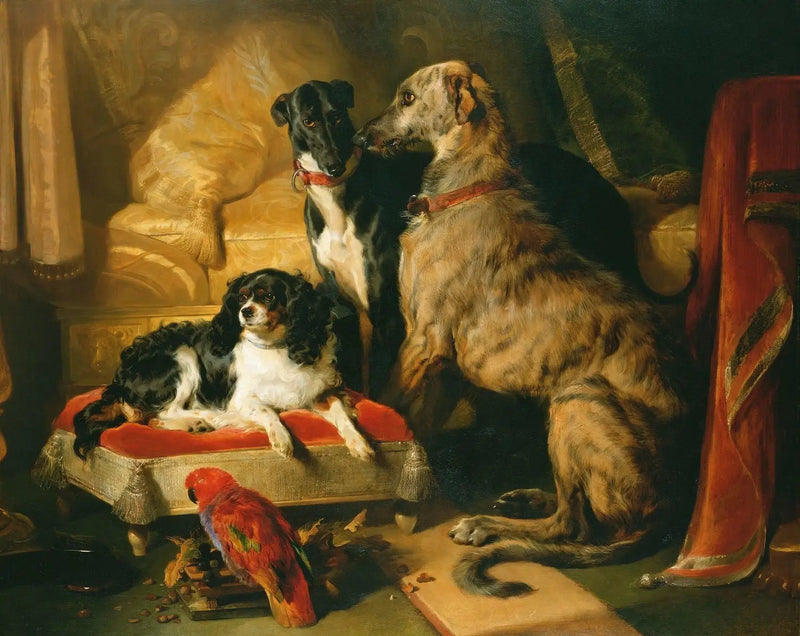 Hector, Néron ja Dash papukaijan, Lory - Edwin Henry Landseer