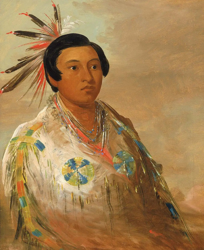 Hee-doh'ge-ats, nuori mies - George Catlin