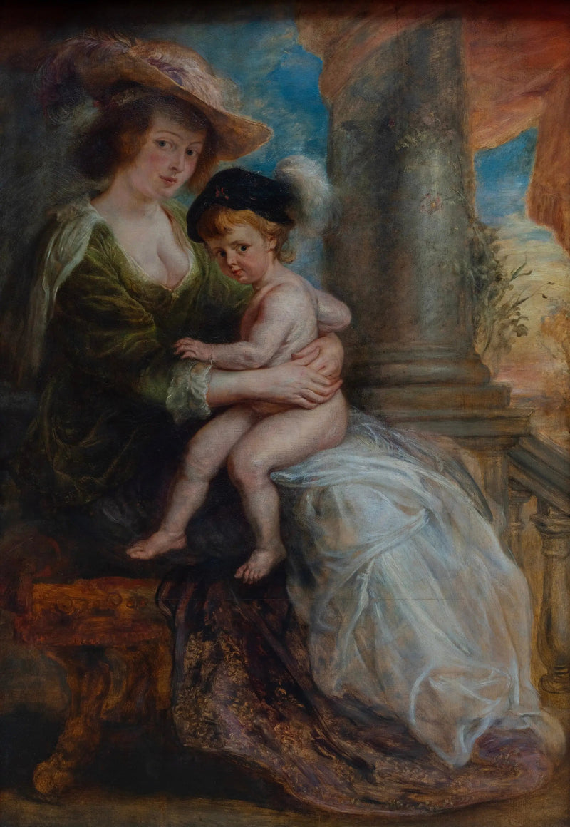 Hélène Fourment ja hänen poikansa Frans - Peter Paul Rubens