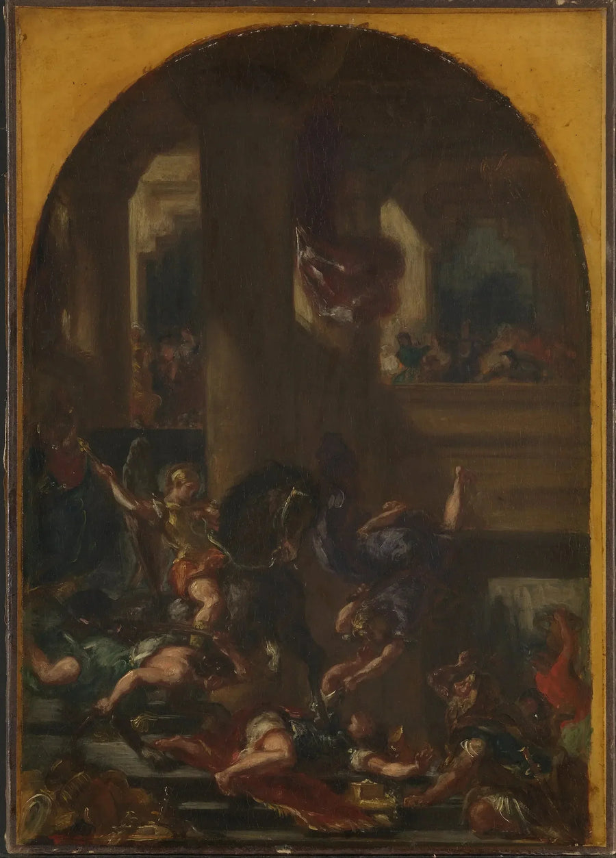 Héliodore temppelistä karkotettuna - Eugène Delacroix