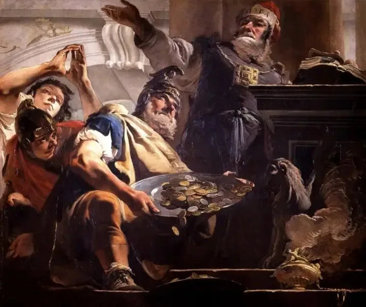 Héliodore sulkee temppelin - Giovanni Battista Tiepolo