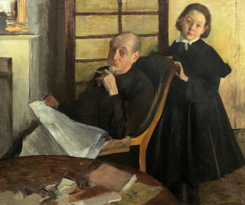 Henri Degas ja hänen veljentytärsä Lucie Degas (taiteilijan setä ja serkku) - Edgar Degas
